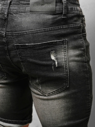 Spodenki męskie jeansowe czarne OZONEE NB/MP0033N