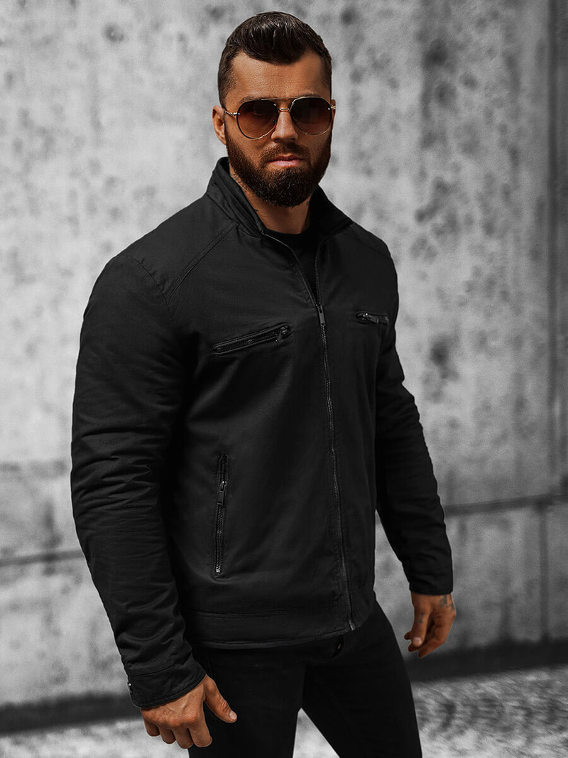 Kurtka męska czarna OZONEE JS/84M3002/392