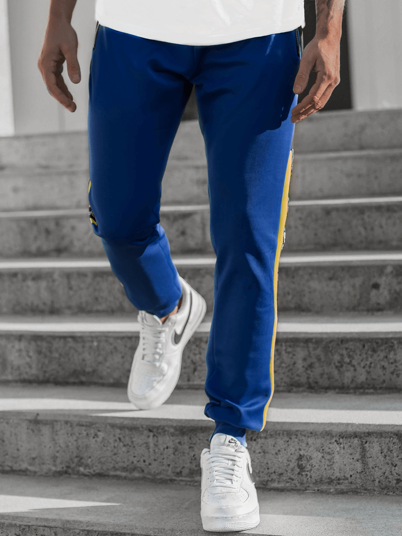 Spodnie dresowe męskie kobaltowe OZONEE JS/K20013SP