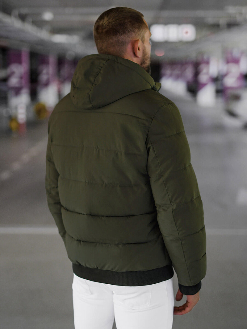 Kurtka zimowa męska ciemno-zielona OZONEE JS/31M5023/135Z