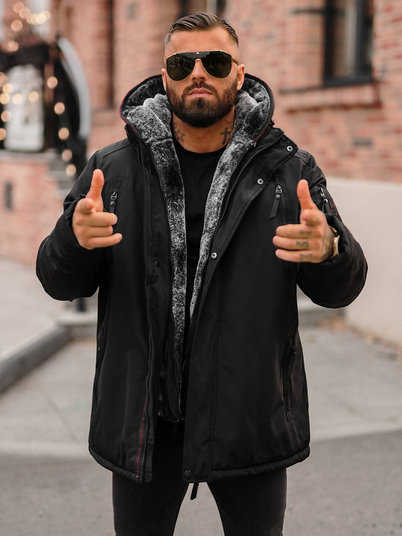 Куртка Чоловіча Чорна OZONEE JS/5M3221/392