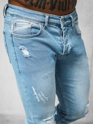 Spodnie jeansowe męskie niebieskie OZONEE O/2336/2