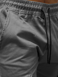 Spodnie męskie chino joggery szare OZONEE G/11132