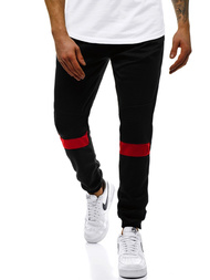 Spodnie dresowe męskie czarne OZONEE JS/JZ11016