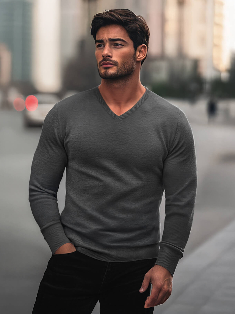 Светр чоловічій Графітовий OZONEE NB/MMB601/3Z