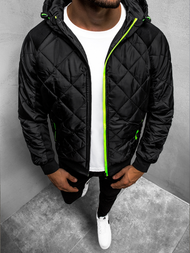 Kurtka przejściowa męska pikowana czarna OZONEE JS/TY10Z