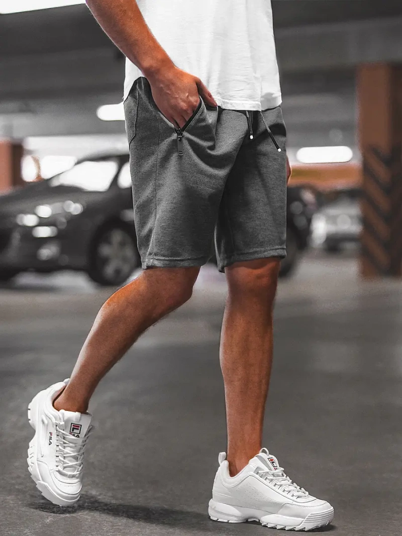 Spodenki dresowe męskie grafitowe OZONEE O/WW20012/3