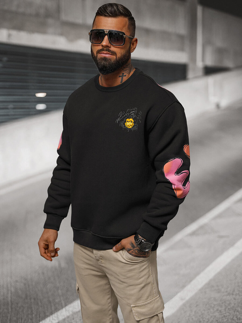 Толстовка чорна OZONEE O/SWE23041