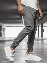 Spodnie męskie chino joggery szare OZONEE G/11144