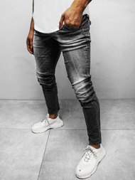 Spodnie jeansowe męskie czarne OZONEE NB/MP004N