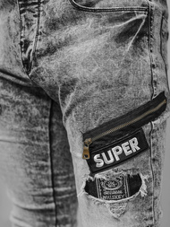 Spodnie jeansowe męskie czarne OZONEE NB/MP0162N