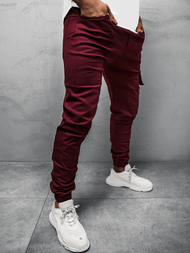 Штани чоловічі джоггери Бордові OZONEE O/11104