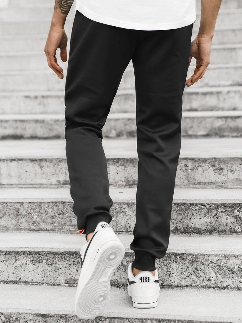 Spodnie dresowe męskie czarne OZONEE JS/K20025Z