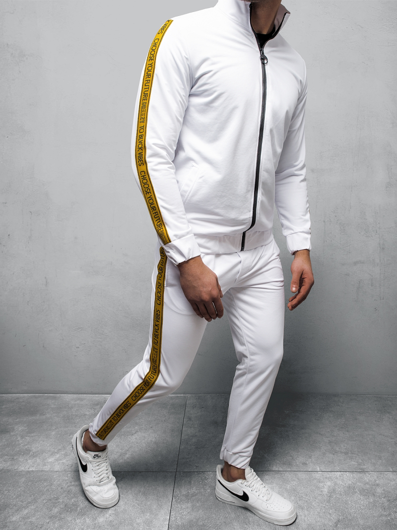 Spodnie dresowe męskie białe OZONEE B/10018