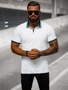 Koszulka męska polo biała OZONEE O/DA729