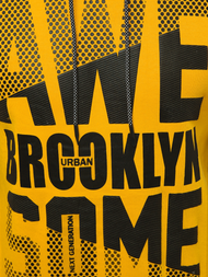 Bluza z kapturem męska żółta OZONEE JS/KS2141Z