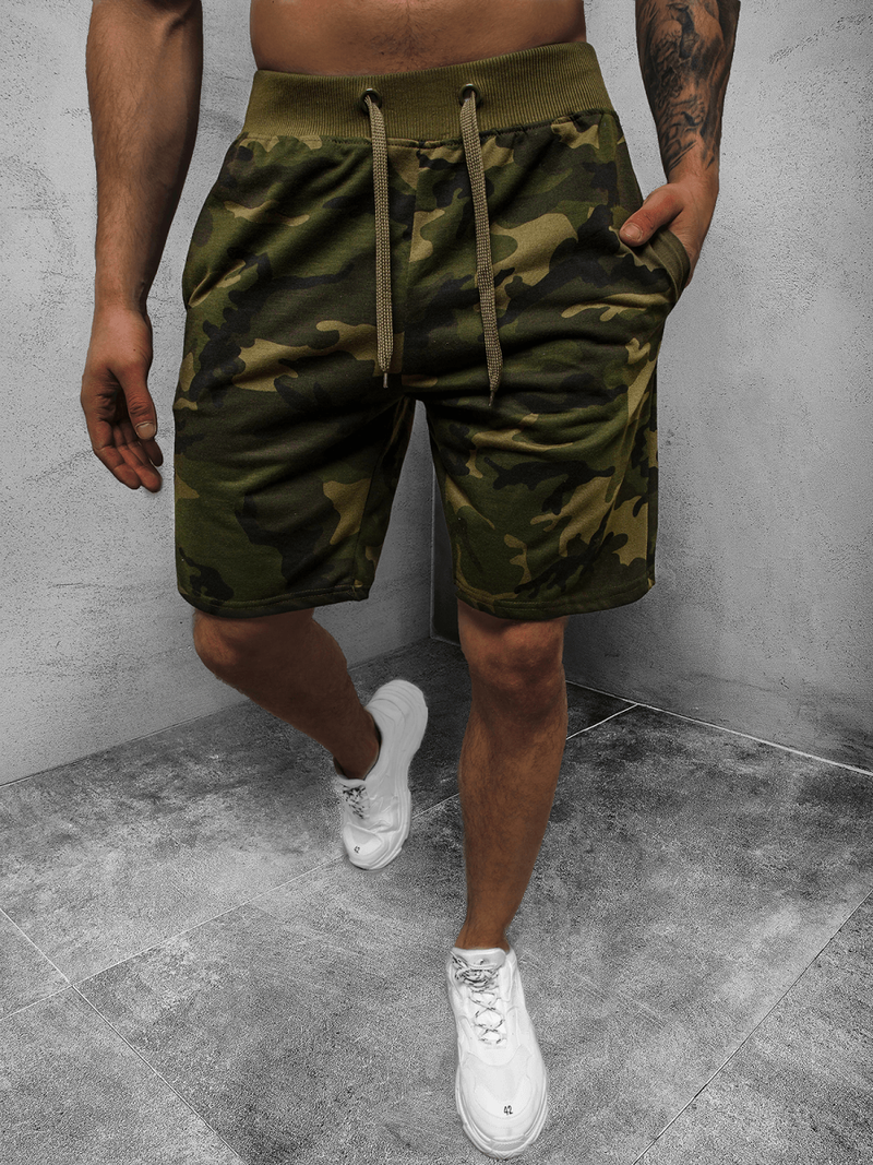 Spodenki dresowe męskie zielone OZONEE JS/68K10036/2