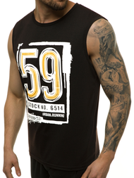 T-Shirt męski bez rękawów czarny OZONEE JS/KS2097
