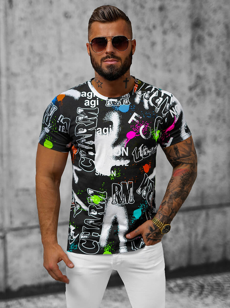 Футболка Чоловіча Чорна OZONEE JS/8T967