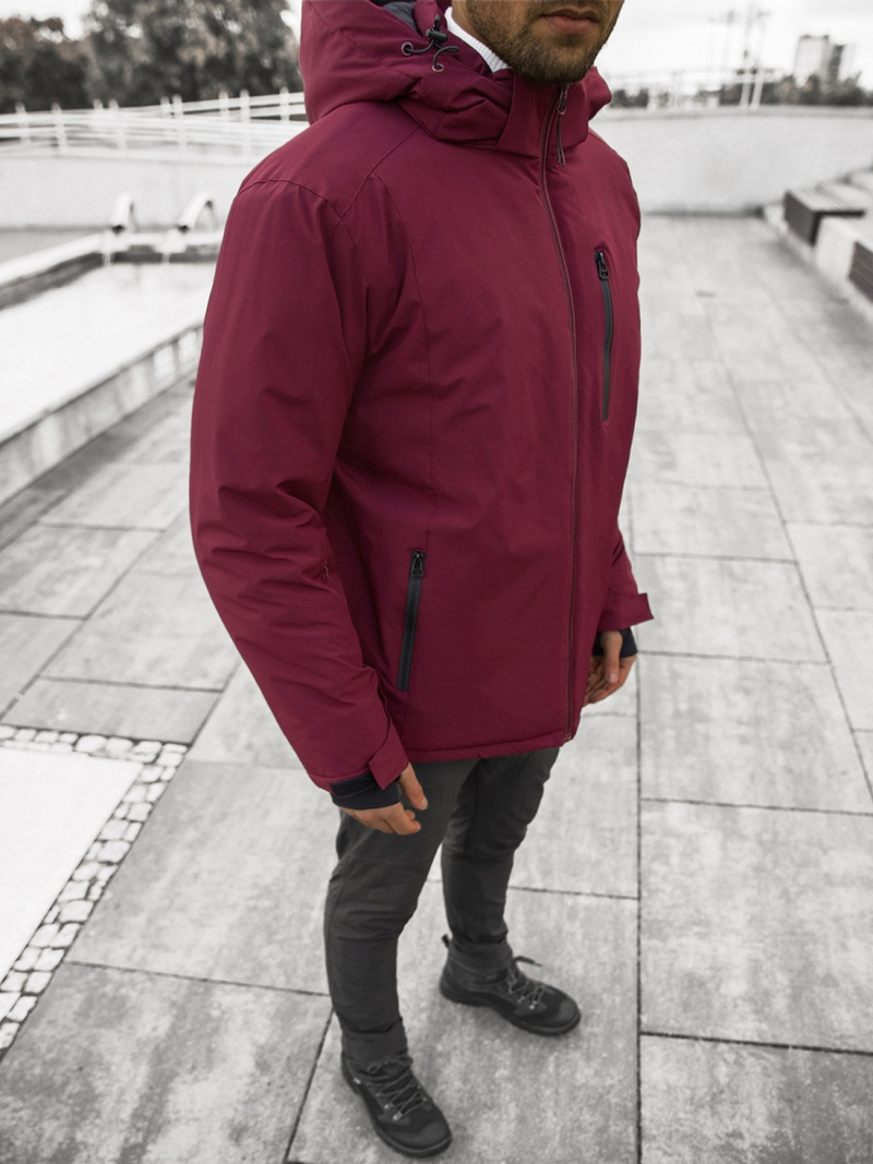 Kurtka zimowa męska bordowa OZONEE JS/HH011/6Z