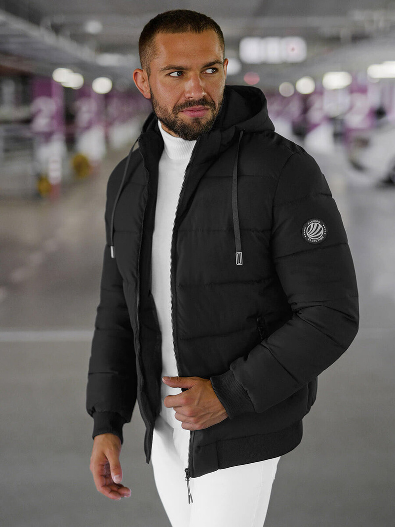 Куртка зимова чоловіча чорна OZONEE JS/31M5023/392Z