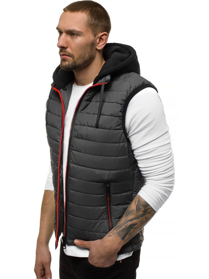 Безрукавка чоловіча Темно-сіра OZONEE N/6102Z