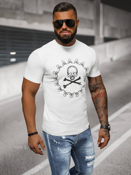 T-shirt męski slim fit biały OZONEE NB/MT3068
