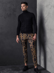 Spodnie męskie chino materiałowe granatowe OZONEE DJ/5595