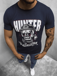 T-Shirt męski z nadrukiem granatowy OZONEE O/BL73