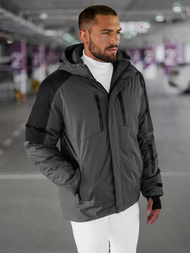 Kurtka zimowa męska grafitowa OZONEE JS/91M9902/105