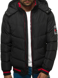 Kurtka zimowa męska pikowana czarna OZONEE N/6902/1