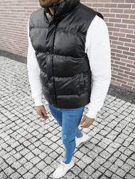 Kamizelka męska pikowana czarna OZONEE O/9035