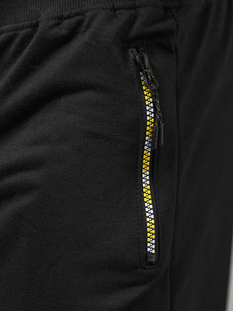 Spodenki dresowe męskie czarne OZONEE JS/8K289