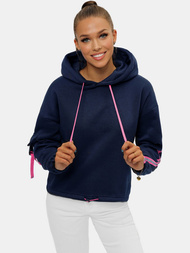 Bluza z kapturem damska granatowa OZONEE JS/B26031Z