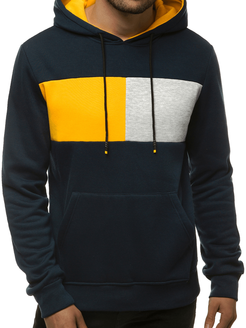 Bluza z kapturem męska granatowa OZONEE JS/KS2171