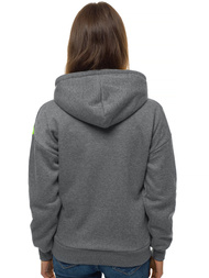 Bluza z kapturem damska grafitowo-zielona OZONEE JS/B26039
