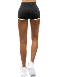 Spodenki dresowe damskie czarne OZONEE Z/D1002/1