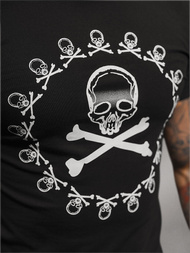 T-shirt męski slim fit czarny OZONEE NB/MT3068