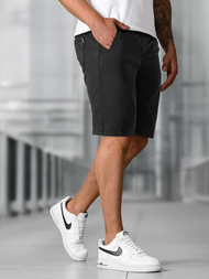 Spodenki męskie chino czarne OZONEE NB/MP0266NZ