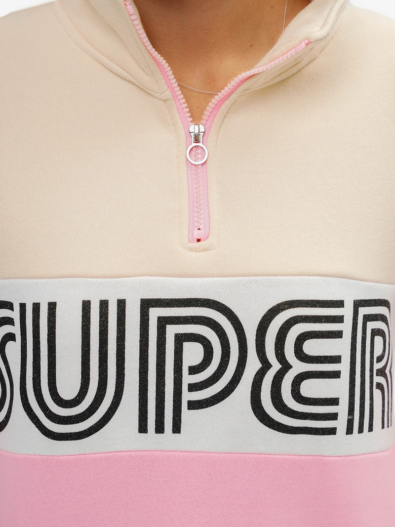 Жіноча Толстовка бежева-ніжно рожева OZONEE JS/B26019Z