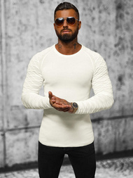 Sweter męski ecru OZONEE L/2486Z