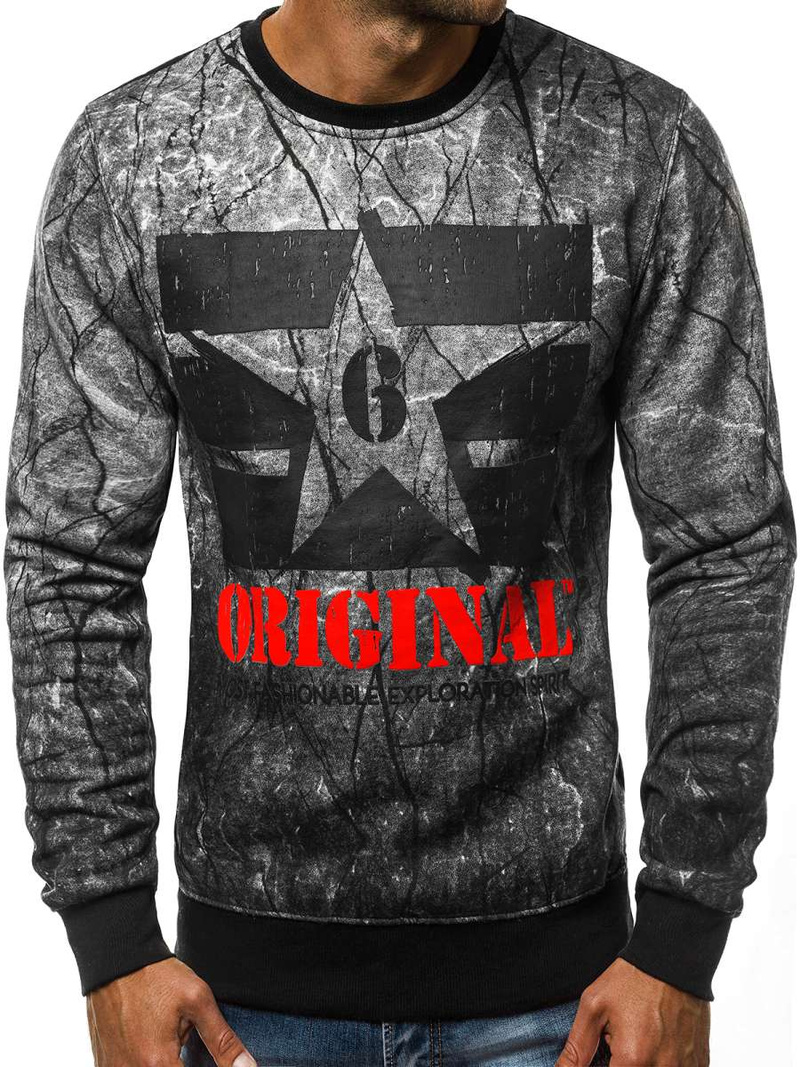 Bluza męska szara OZONEE JS/DD257