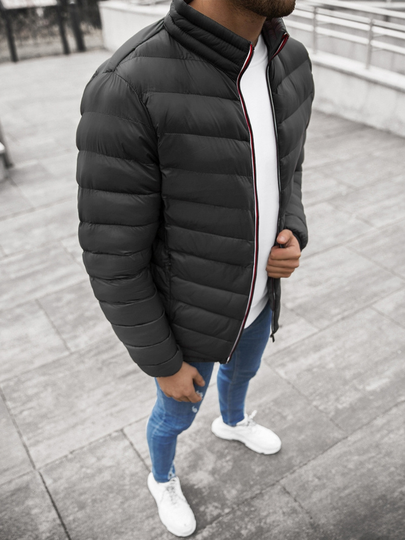 Kurtka męska przejściowa czarna OZONEE JB/JP1100Z