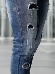 Spodnie jeansowe męskie slim fit niebieskie OZONEE NB/MP0050BZ