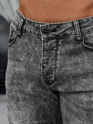 Spodnie jeansowe męskie slim fit czarne OZONEE NB/MP0069NZ