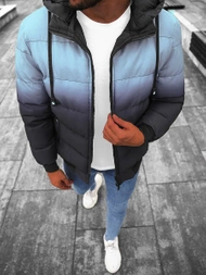 Kurtka zimowa męska dwustronna jasno-niebiesko/granatowa OZONEE JS/M760/105