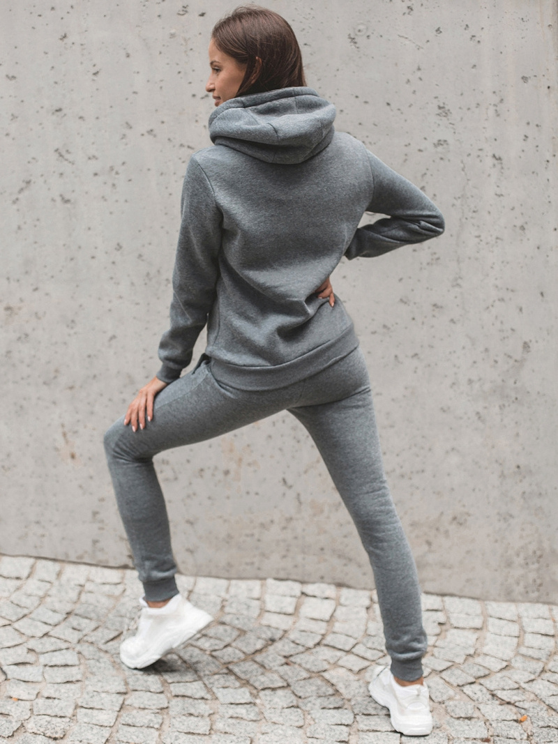 Komplet dresowy dwuczęściowy damski grafitowy OZONEE JS/68C20382/5