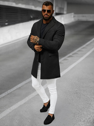 Płaszcz męski czarny OZONEE JB/1047Z