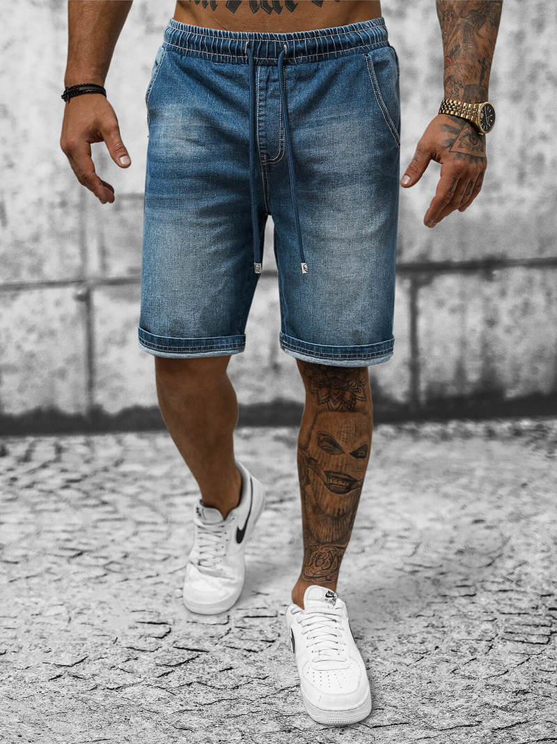 Spodenki męskie jeansowe niebieskie OZONEE NB/MP0276BC