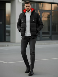 Kurtka męska pikowana czarna OZONEE JS/31M5003Z